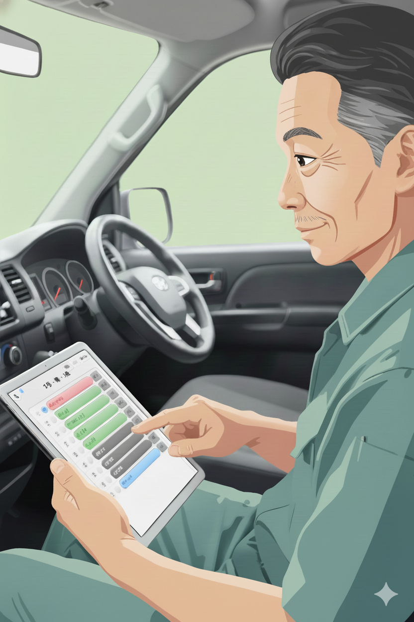 ドライバーがシステムを使用している様子